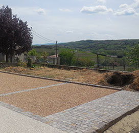 Béton désactivé, pavés Nidagravel et gravillons Saint Martin Belleroche